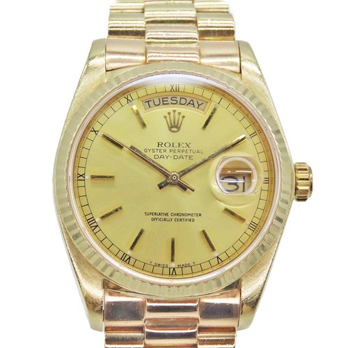 ROLEX Day-Date 18038 36mm K18YG Yellow Gold Automatic Champagne #KN022