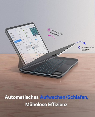 EARTO Magic Keyboard Seulement pour IPAD Pro 11 M4 2024 Clavier Housse Qwertz - Photo 7/9