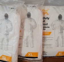Lot Of 3 HDX Heavy DUTY Coveralls With hood Splash Resistance