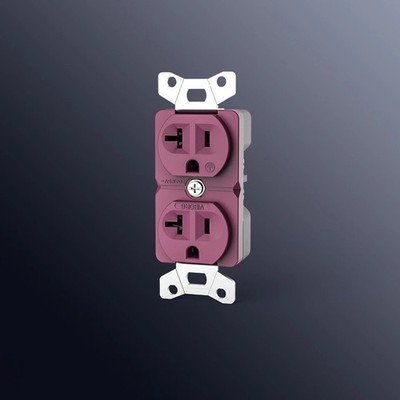3PCS Viborg VM02R 100% Pure Red Copper US Receptacle Rhodium Plated AC Socket
