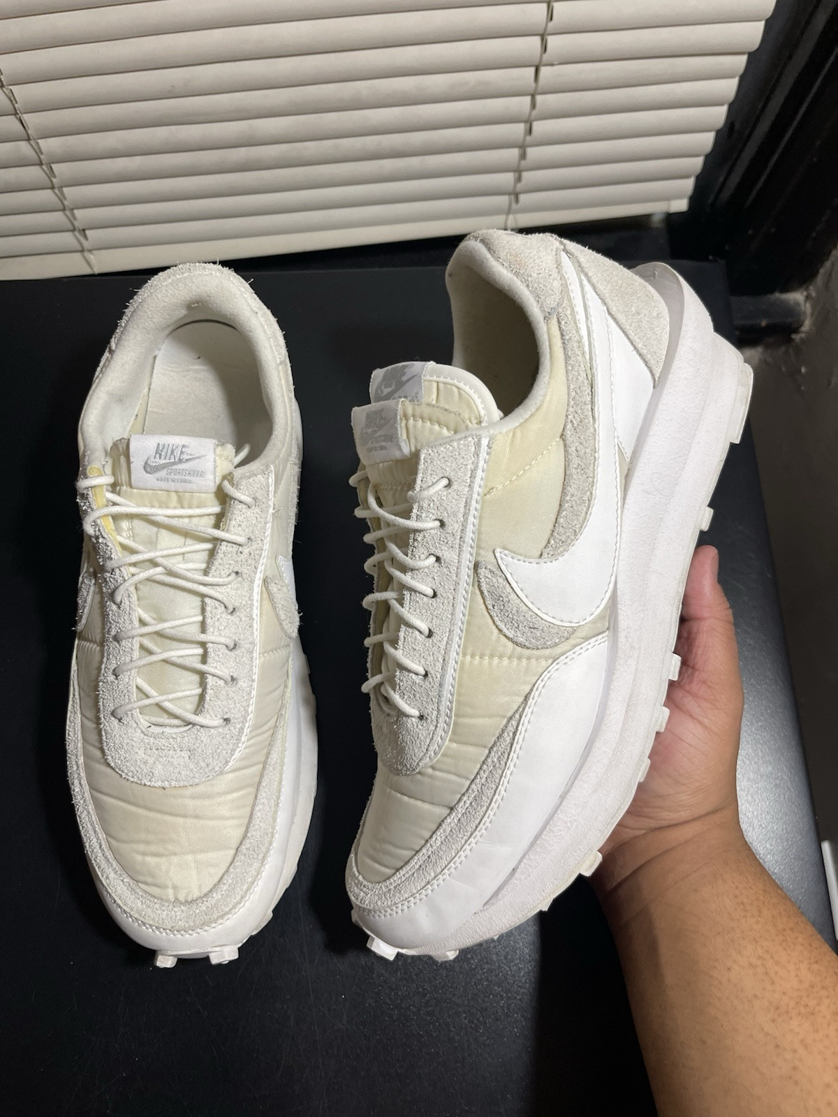 SACAI X NIKE Nike sacai x LDWaffle nylon bianco taglia 10 5 buone condizioni