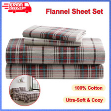 Eddie Bauer - Flannel Sheets Queen Size, Anti...