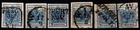Österreich 1850: Lot 9 Kr HP  + MP III (ANK 5) div. Farben, Stempel etc.