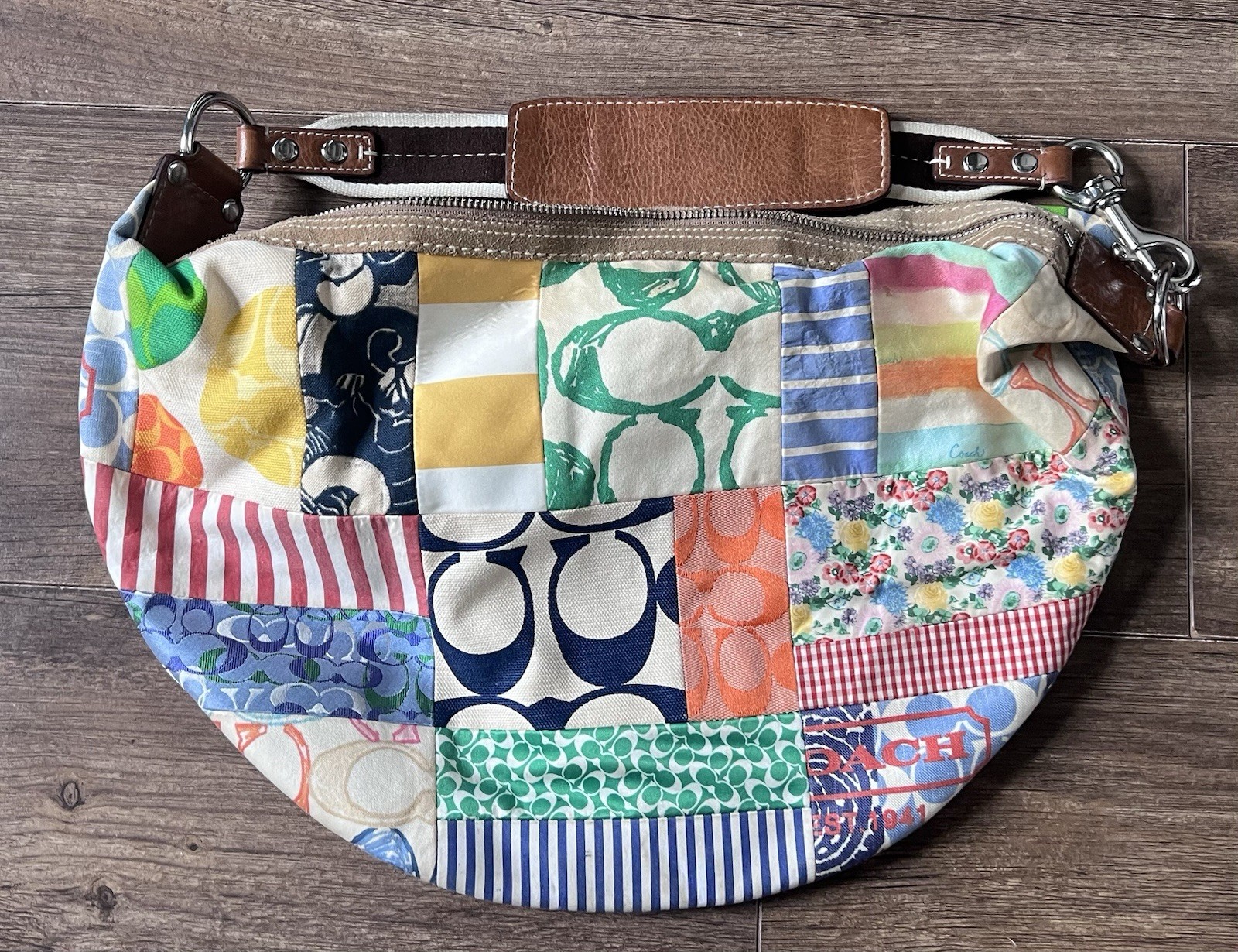 Y2K Coach Hampton Patchwork Multicolor Patchwork … - image 2