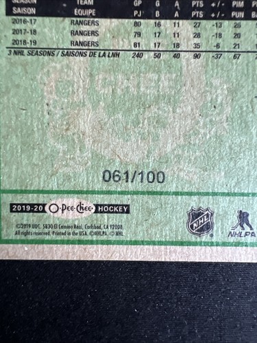 Lotto 11 carte collezionabili Jimmy Vesey NHL hockey su ghiaccio 19-20 OPC nere/100 - Foto 13 di 13
