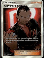 Giovanni's Exile Full Art Ultra Rare Hidden Fates 67/68 Supporter Holo Pokemon C