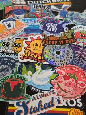 2024 Assorted Hard to Find Dutch Bros Stickers! Fall, Holidays, & More!