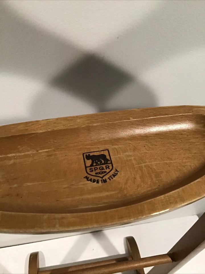 Vintage SPQR Made in Italy Wood Valet Butler Stand Light Blonde Color 42" Tall - Image 2 of 4