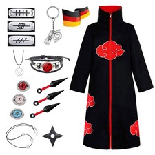 15x Akatsuki Mantel für Erwachsener Unisex Cosplay Anime Kostüm Itachi Karneval