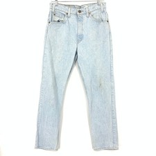 Vintage Levis 505 Straight Leg Jeans Womens Size 30" Light Wash Denim READ