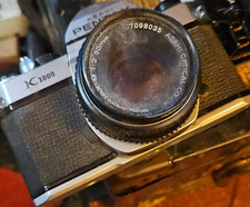 Asahi Pentax K1000 35mm Film Camera Silver Black with SMC Pentax-M 1:2 50mm Lens