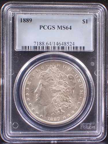 1889 $1 Morgan Silver Dollar PCGS MS64 Brilliant Uncirculated BU