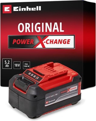 Original Einhell 5,2 Ah Plus System 18V Akku Power X-Change, max. 1260 Watt