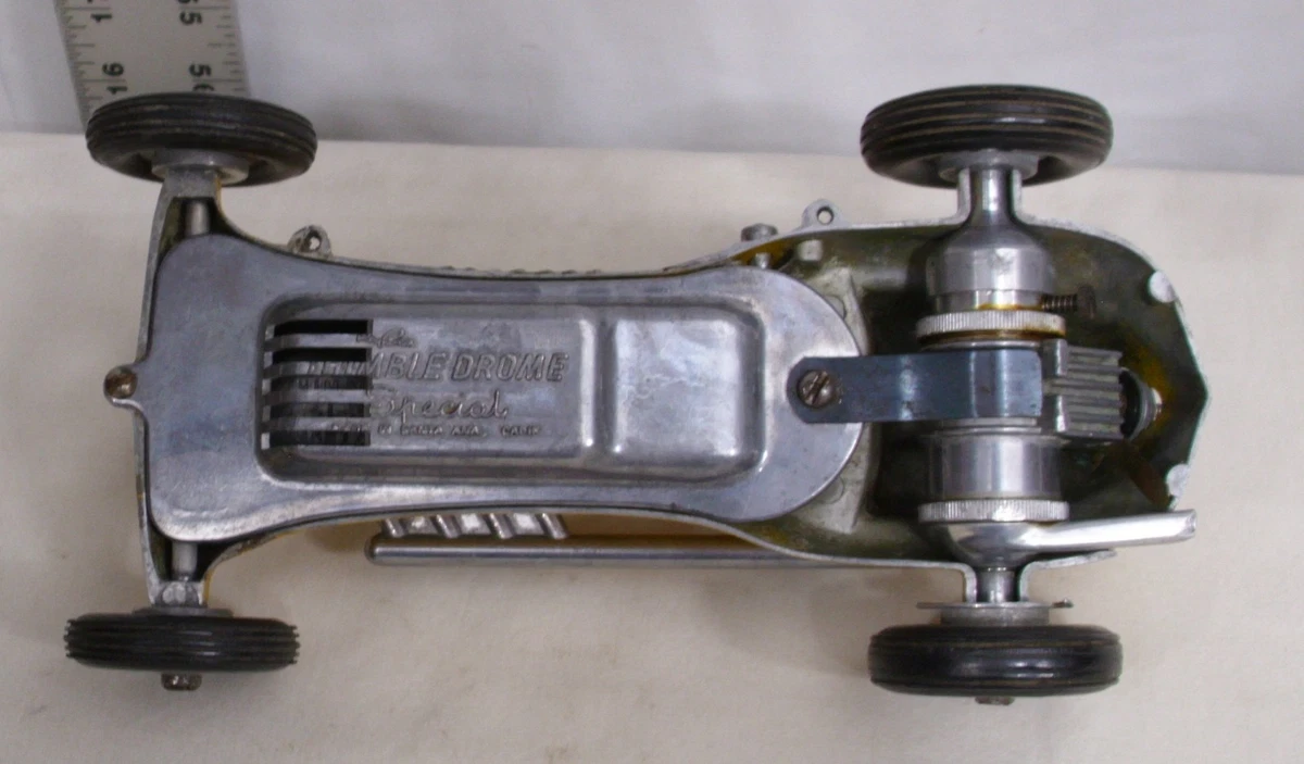 RAY COX FINGERHUT DROME SPECIAL TETHER CAR MIT MOTOR IN GELB 40er JAHRE