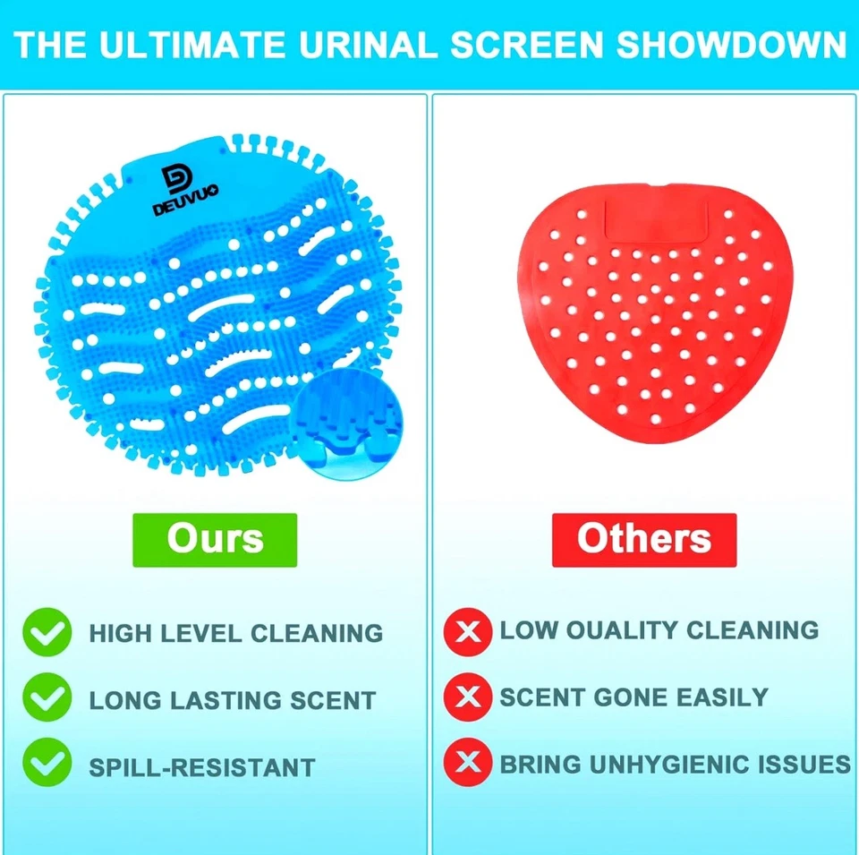 15 Urinal Screens Deodoriser Mat Anti Splash Toilet Fresh Fragrance for 30+ days - Image 2 of 4