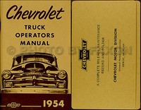 1954 Chevy Truck Owners Manuell Mit Umschlag 54 Chevrolet Pickup Suburban Panel