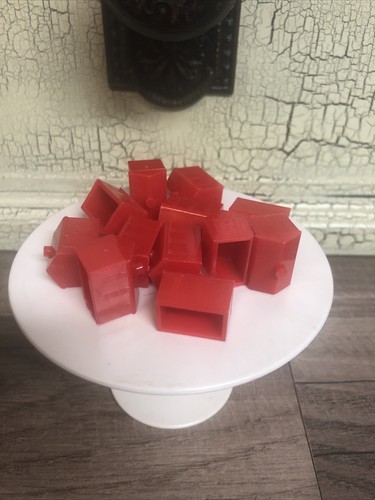 Vintage 1974 Monopoly Game Parker Brothers Replacement Hotel Game Pieces
