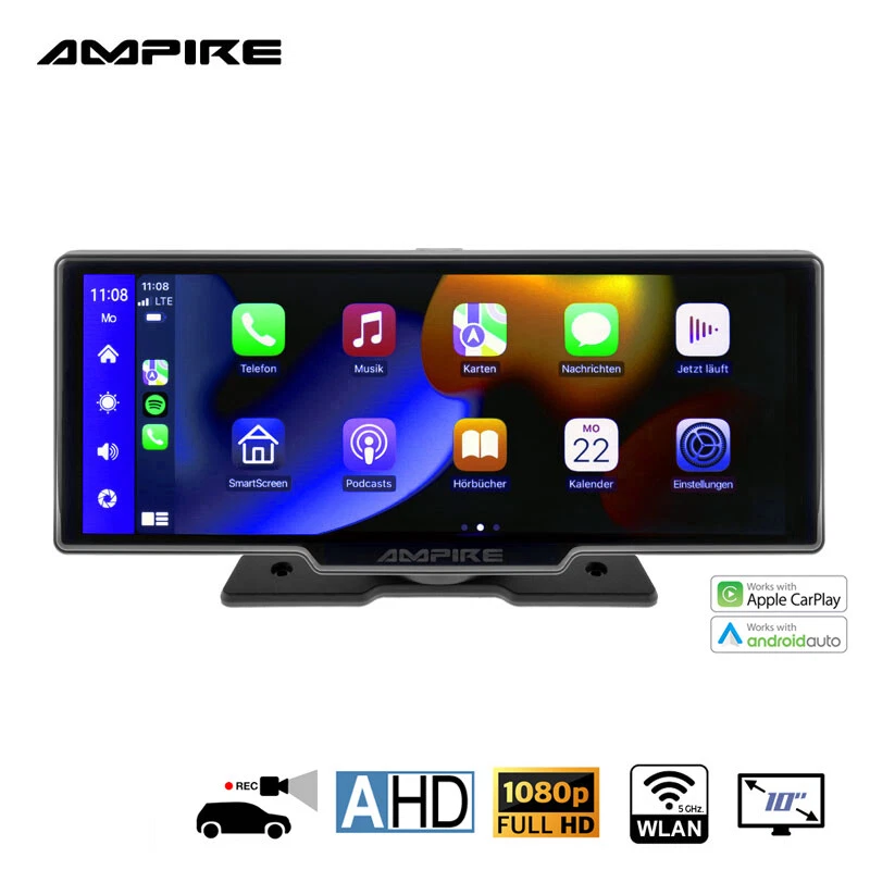 Monitores Apple Car Jugar Android Coche Ampire CPM102 Dashcam Cámara Google - Imagen 2 de 4