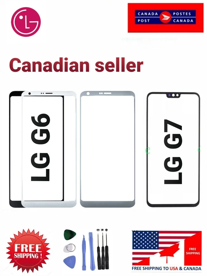 Front Screen Glass Replacement For LG G5 G6 G7 G8 V20 V30 V40 V50 Q6 Q7+ ThinQ, - Image 2 of 4