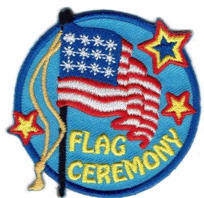 Girl Boy Cub FLAG CEREMONY Blue American Fun Patches Crests Badges SCOUT GUIDE