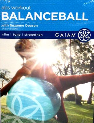 Gaiam BalanceBall Workout, NEW DVD Suzanne Deason, Slim, Tone Tummy Abs Exercise