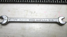 Vintage Vlchek, 1/4” x 3/16” miniature open end wrench WO 608