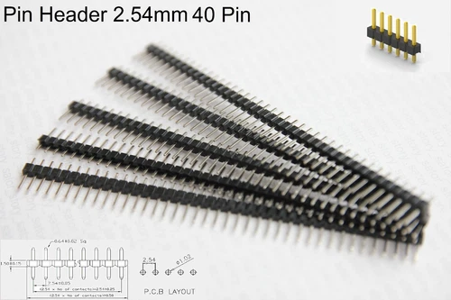 Pin Header Stiftleiste 40 Pin 2,54mm Gerade 90Grad Buchsenleiste Steckverbindung