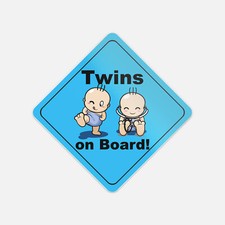 Twins On Board Boys Doctor Cute Funny Baby Vinyl Sticker Decal