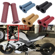 Motorcycle 7/8"  Hand Grips Handle Bar Rubber Gel FOR HONDA Grom 125 Yamaha Bolt