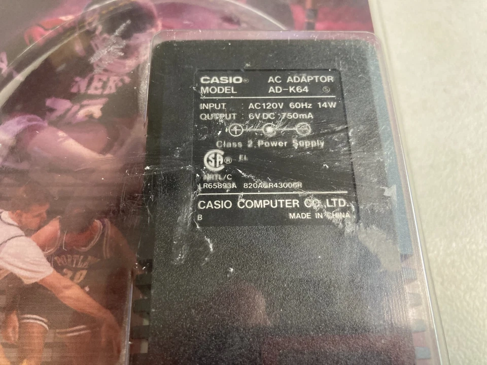 Casio AD K64 AC Adaptor Power Supply Output 6VDC 750mA Factory Sealed - Image 4 of 4