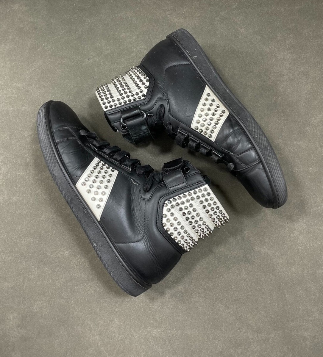 Saint Laurent Paris Men's High Top Black/White Leather with