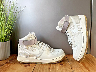 SELTENE DAMEN 2016 NIKE AIR FORCE 1 HI PREMIUM LIGHT BONE 654440-004 UK GRÖSSE 5,5