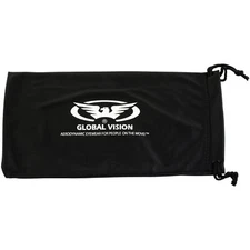Global Vision Eyewear 4 1/4" x 8 1/2" Pouch, Black, Small