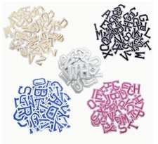 2" LETTERS - Black/White/Pink/Blue/Red/Gold/Purple/Green/Orange - Iron-On Patch