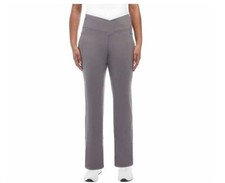 NWT Jockey Womens Cross Waist Yoga Pants Athleticwear Gray Size M 60 UU004