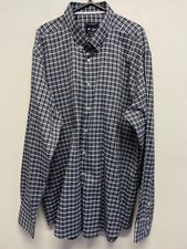 YACHTING COMP. MENS COTTON BLEND FORMAL LS SHIRT IN NAVY SIZE XXL BNWOT SH005 