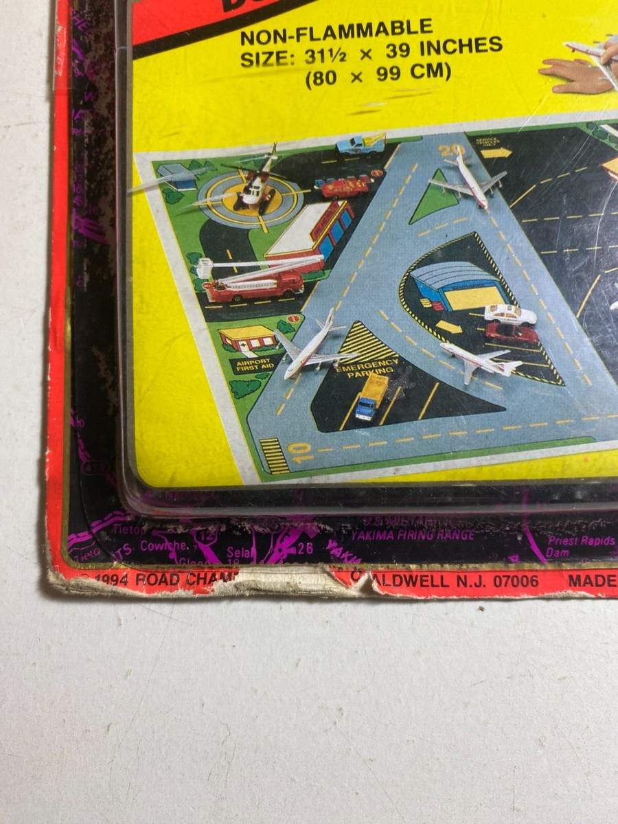 Vintage Road Champs Airport Playmat Vinyl for Diecast Toy Airplane