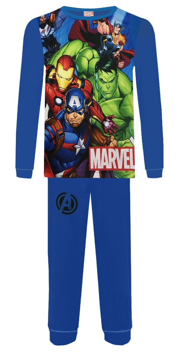 Pyjama Marvel Avengers Garçon - 100% Polyester - Hulk, Iron Man, Captain America