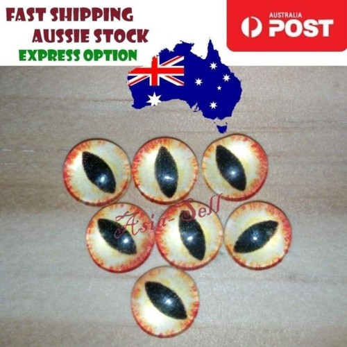 10pcs Round 18mm Glass Eyes Dragon Lizard Frog Eyeballs - Picture 26 of 32