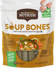 Soup Bones Dog Treats, Chicken Veggies Flavor, 11 Bones, 11 Count Pack of 1