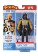 NOBLE COLLECTION BENDYFIGS STAR TREK LIEUTENANT WORF BENDING 7" Action FIGURE 