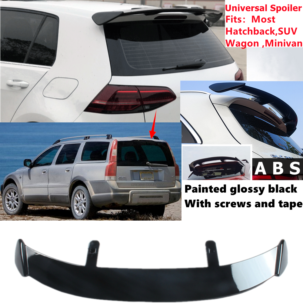 Universal Rear Roof Spoiler Wing Gloss Black Fit For Volvo XC70