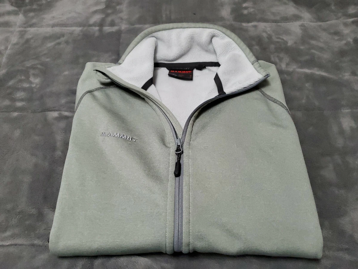Mammut Swiss Design Gray Fleece Full Zip Long Sleeve Outdoor Jacket SZ M