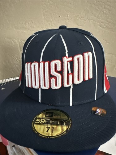 New Era 59FIFTY NBA Houston Rockets City Edition Fitted Hat Cap Mens Size 7 3/8