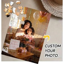 Custom 1000Pieces Photo Jigsaw Puzzle Personalized Mother  Daughter Memory Gift