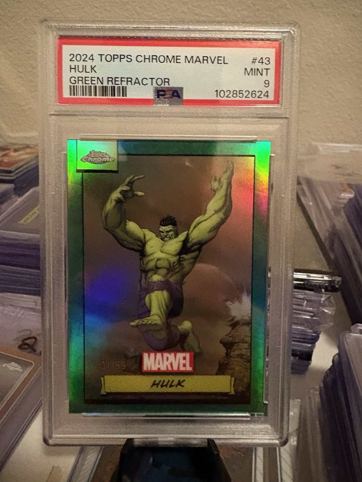 2024 Topps Chrome Topps Chrome Greenrefractor Color Match #43 Hulk front
