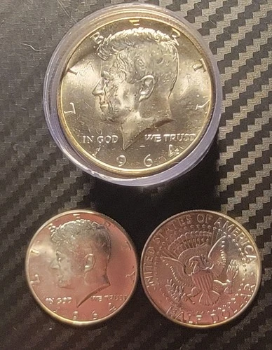 BU ROLL OF 1964 KENNEDY SILVER HALF DOLLARS, GORGEOUS COINS, 90% SILVER