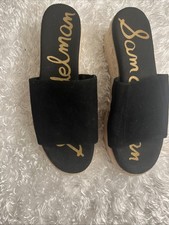 Sam Edelman Espadrille Size 6 Blk Faux Suede