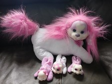 Puppy Surprise Mom with 3 Babies Plush Set - Pink White 2015