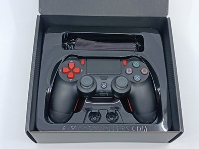 AimControllers PS4 Custom Controller Schwarz Rot 4 Paddles Smart Trigger _0,4_6